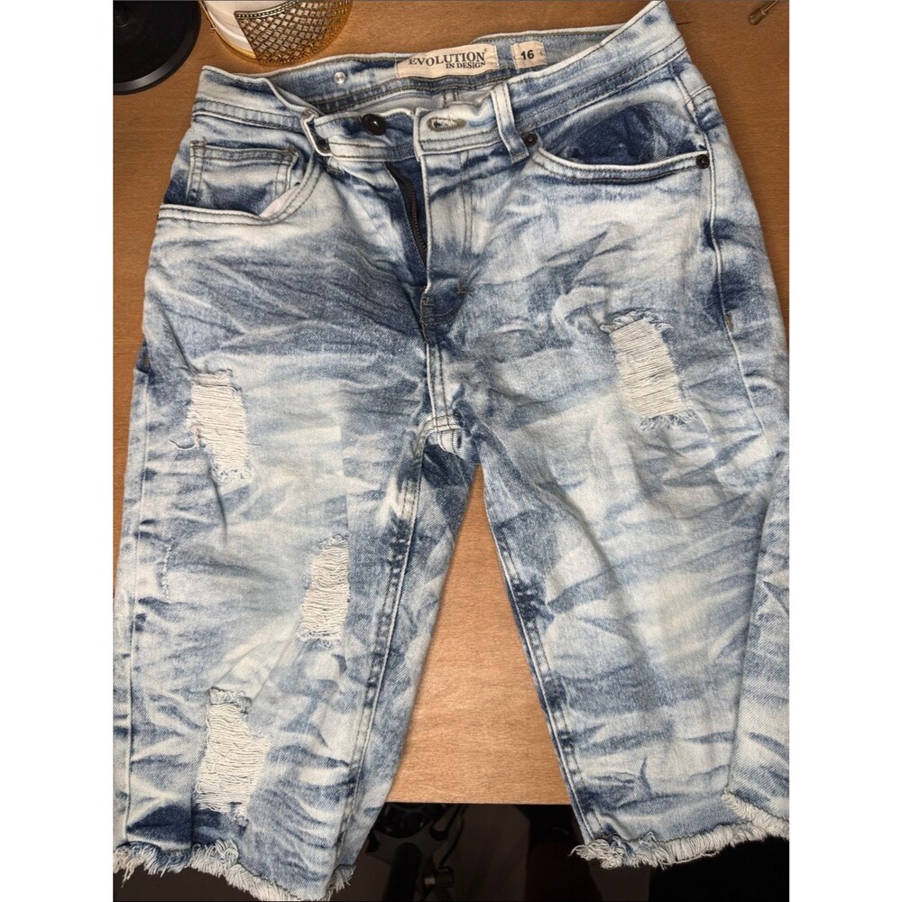 Evolution In Design Blue Jean Shorts size 16